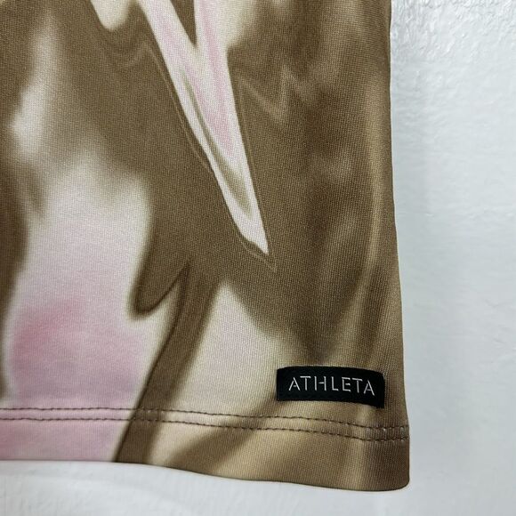 Athleta Sleeveless Crew Neck Abstract Print Stretch Top Size M - Picture 2 of 8